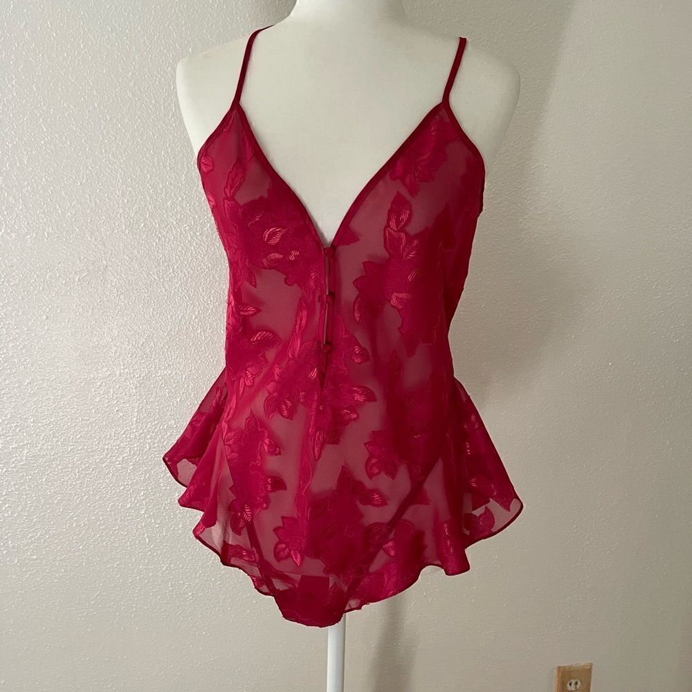 Vintage Victoria secret bodysuit hot pink sz medium - Picture 2 of 10